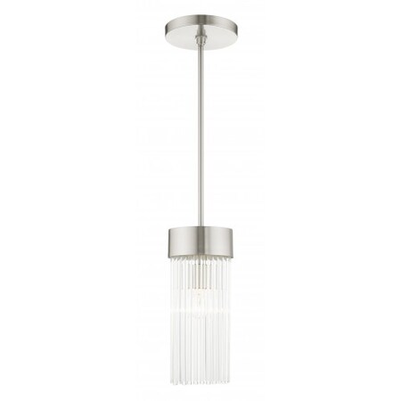 Livex Lighting Brushed Nickel Pendant, 1 Light 49829-91