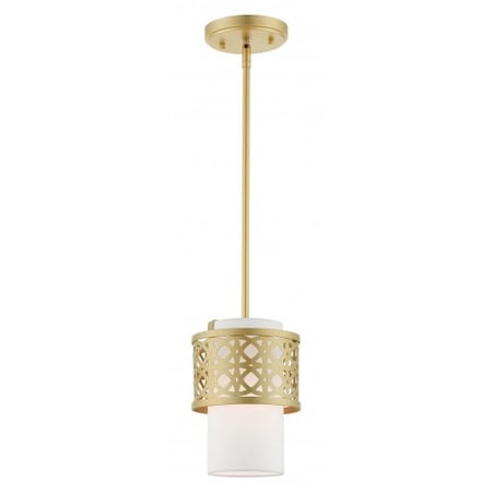 Livex Lighting Soft Gold Mini Pendant, 1 Light 49861-33