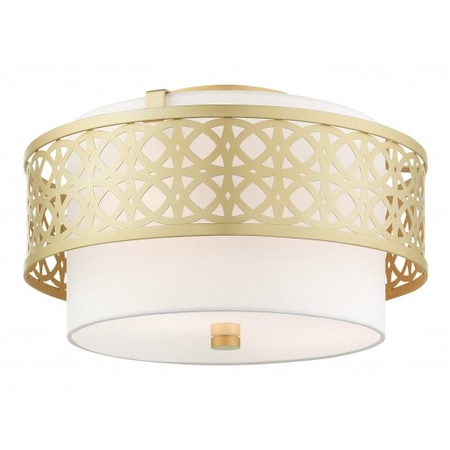 Livex Lighting Soft Gold Semi Flush, 3 Light 49863-33