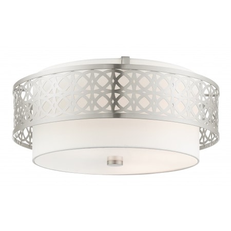Livex Lighting Brushed Nickel Semi Flush, 4 Light 49864-91