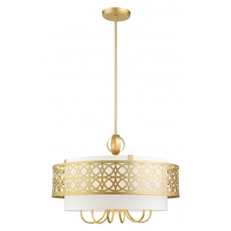 Livex Lighting Soft Gold Pendant Chandelier, 7 Light 49866-33