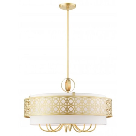 Livex Lighting Soft Gold Pendant Chandelier 9 Light 49867-33
