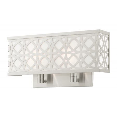 Livex Lighting Brushed Nickel ADA Double Sconce, 2 Light 49877-91
