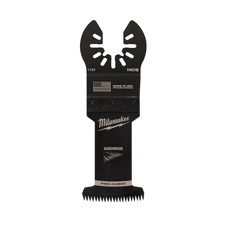 Milwaukee Tool 1-3/8 in. OPEN-LOK Japanese Tooth PRO-CURVE Hardwood-Cutting Oscillating Multi-Tool Blade (1 pk) 49-25-1131