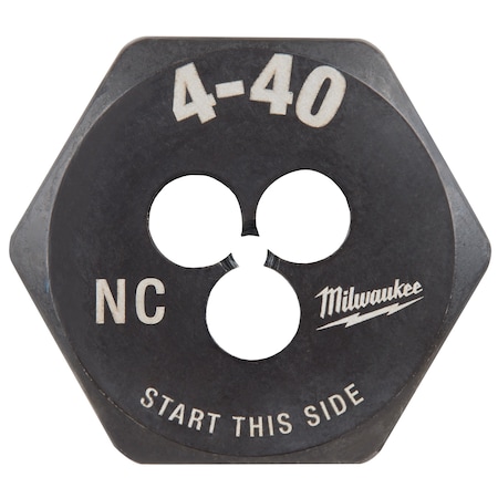 Milwaukee Tool Hex Threading Die, #4-40, UNC 49-57-5308