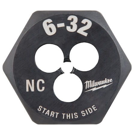 Milwaukee Tool Hex Threading Die, #6-32, UNC 49-57-5315