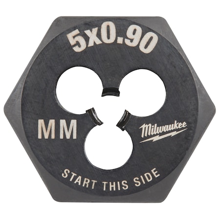 Milwaukee M5-0.90 mm 1-Inch Hex Threading Die - 49-57-5328