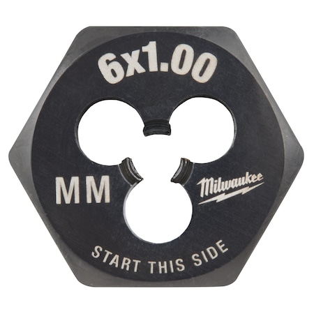 Milwaukee Tool Hex Threading Die, M6x1, Metric 49-57-5336