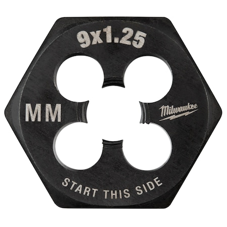 Milwaukee M9-1.25 mm 1-Inch Hex Threading Die - 49-57-5347