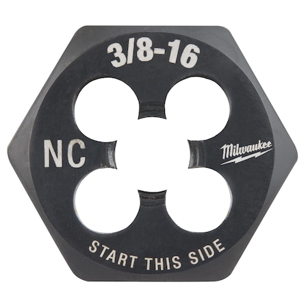 Milwaukee Tool Hex Threading Die, 3/8"-16, UNC 49-57-5348