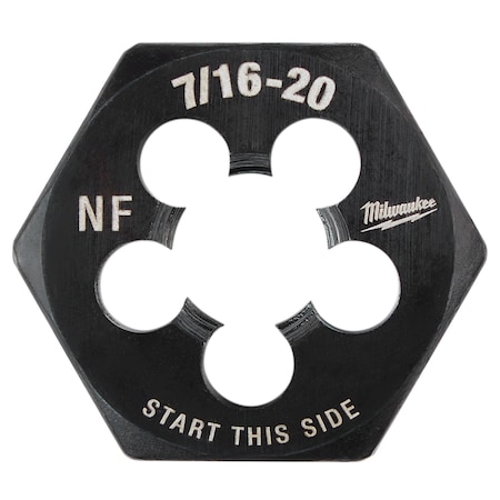 Milwaukee Tool Hex Threading Die, 7/16"-20, UNF 49-57-5357