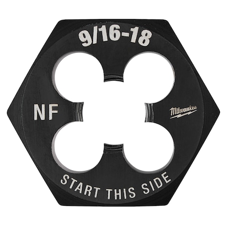 Milwaukee 9/16 in -18 NF 1-7/16 in Hex Threading Die - 49-57-5368