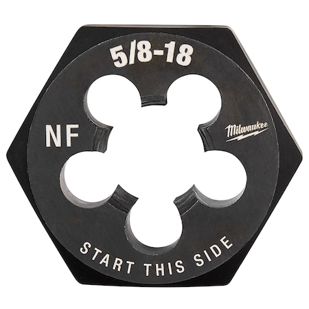 Milwaukee 5/8 in -18 NF 1-7/16 in Hex Threading Die - 49-57-5371