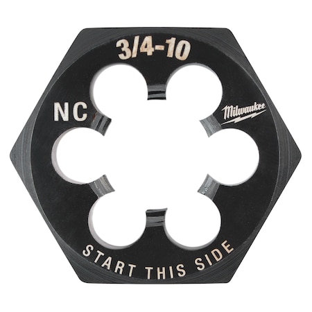 Milwaukee 3/4 in -10 NC 1-7/16 in Hex Threading Die - 49-57-5376