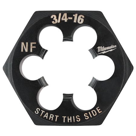 Milwaukee Tool Hex Threading Die, 3/4"-16, UNF 49-57-5378