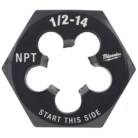 Milwaukee 1/2 in -14 NPT 2-1/6 in Hex Threading Die - 49-57-5393