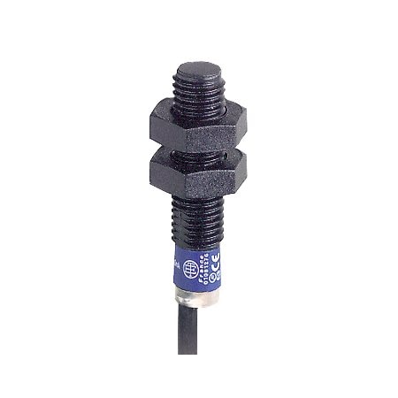 Telemecanique Sensors Cylindrical, Inductive Proximity Sensor, 8 mm Dia., PPS, 2 m, Bare Wire, 3 Wires, Shielded XS4P08PA340