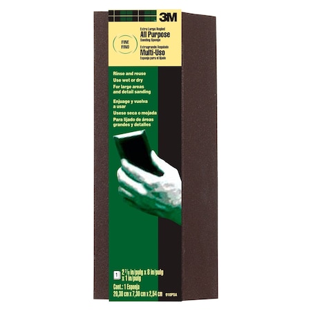 3M XLarge Single Angle Sanding Spong, PK12 910PSA-12-CC