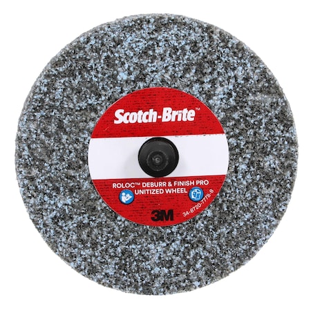 Scotch-Brite Unitized Wheel, TR, 3" x 1/4" x NH, 2S FIN DP-UW 890