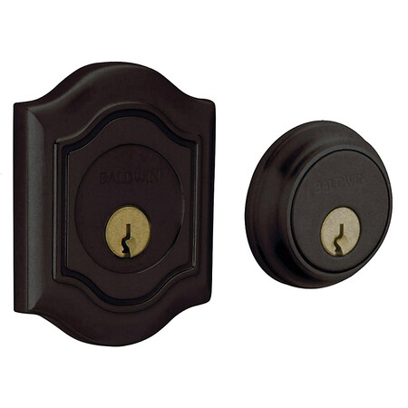 Baldwin Estate Distressed Oil Rubbed Bronze Deadbolts 8238.402