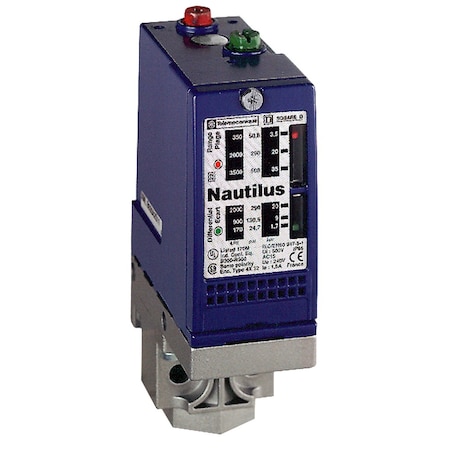 Telemecanique Sensors Pressure Switch, 1 C/O, Regulation between 2 thresholds Action XMLB035A2S11