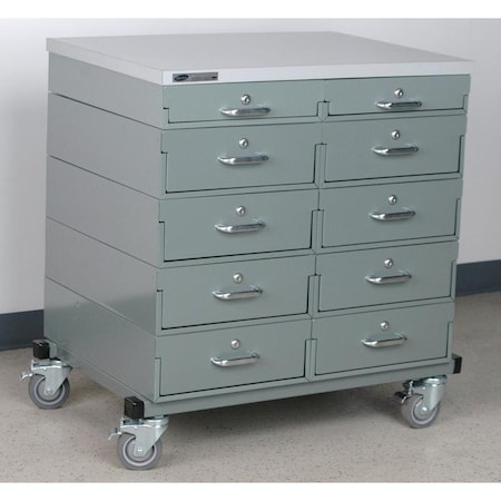 Stackbin Two Mobile Drawer Units, Wide 4-2P3224-L4R