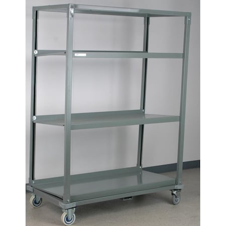 Stackbin Sloped Steel Shelf Cart 4-3WSER-S