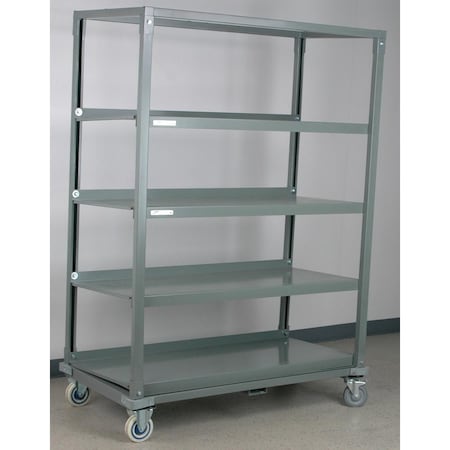 Stackbin Sloped Steel Shelf Cart 4-4WSER-S