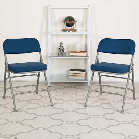 Flash Furniture Navy Fabric Folding Chair, PK4 4-AW-MC320AF-NVY-GG