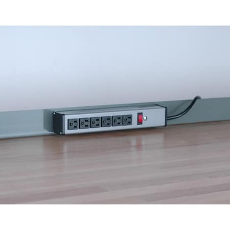 Stackbin Outlet Strip, 6 Outlet(s) 6 ft. 4-EOX