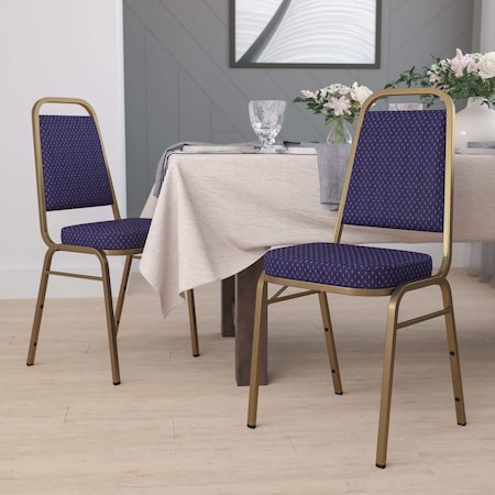 Flash Furniture Navy Fabric Banquet Chair, PK4 4-FD-BHF-1-ALLGOLD-0849-NVY-GG