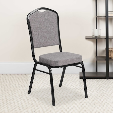 FLASH FURNITURE Gray Fabric Banquet Chair 4-FD-C01-B-5-GG