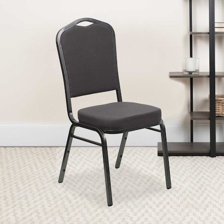 Flash Furniture Gray Fabric Banquet Chair, PK4 4-FD-C01-SILVERVEIN-GY-GG