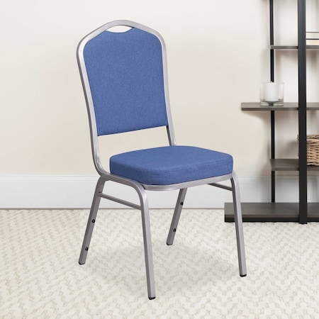 Flash Furniture Blue Fabric Banquet Chair, PK4 4-FD-C01-S-7-GG