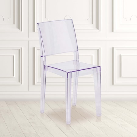 Flash Furniture Phantom Series Transparent Stacking Side Chair, PK4 4-FH-121-APC-GG