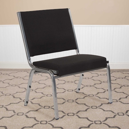 Flash Furniture HERCULES Series 1000 lb. Rated Black Antimicrobial Fabric Bariatric Medical Reception Chair, PK4 4-XU-DG-60442-660-1-BK-GG