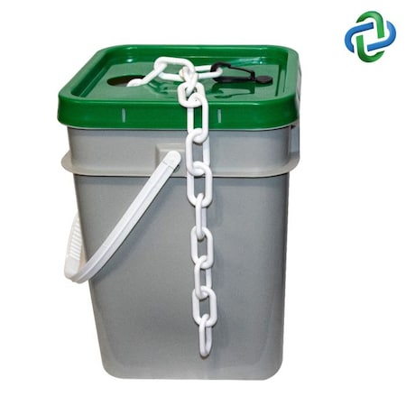 Mr. Chain White Plastic Chain Pail 1"(#4, 25 mm)x 10001-P