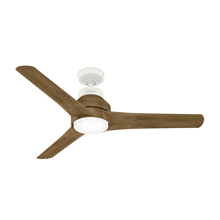 Hunter Ceiling Fan, 3 Blades, 4 Speeds, 120, Matte White 50009