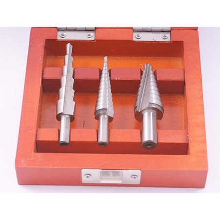 Hhip 3 Piece 1/8-3/4 High Speed Steel Step Drill Set 5000-0889