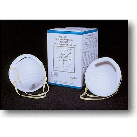 Mutual Industries N95 Dust And Mist Respirator With Valve, 10 Pk 50015