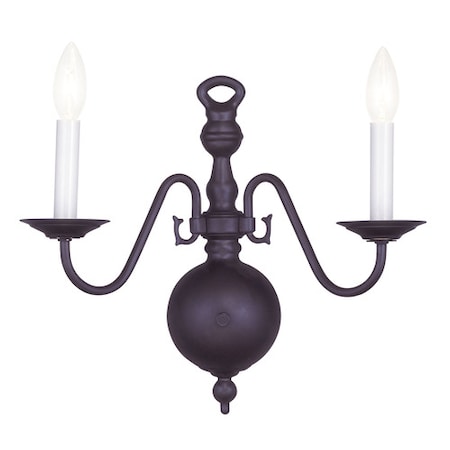 Livex Lighting Williamsburgh 2 Light Bronze Wall Sconce 5002-07