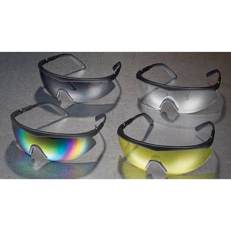 Mutual Industries Safety Glasses, Shark, Amber 50067