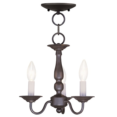 Livex Lighting Williamsburgh 3 Light Bronze Convertible 5009-07