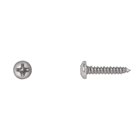 Disco Sheet Metal Screw, #12 x 1 in, Zinc Plated Steel Pan Head Phillips Drive 501PK