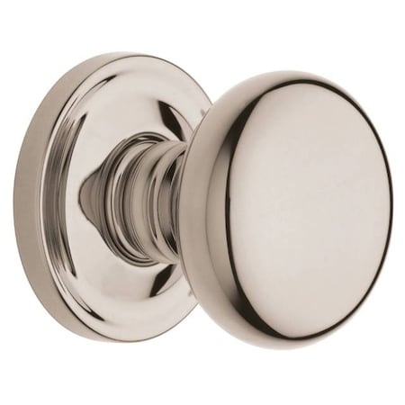 Baldwin Half Dummy Door Knobs Lifetime Bright Nickel 5015.055.IDM