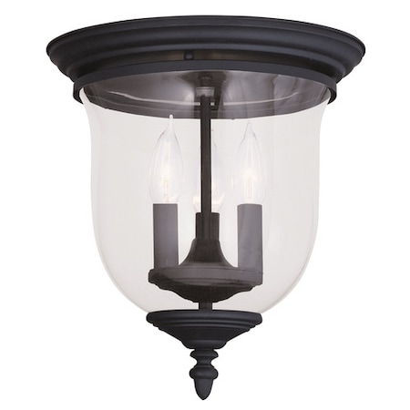 Livex Lighting Legacy 3 Light Black Ceiling Mount 5021-04