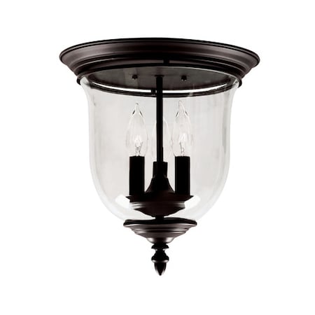 Livex Lighting Legacy 3 Light Bronze Ceiling Mount 5021-07
