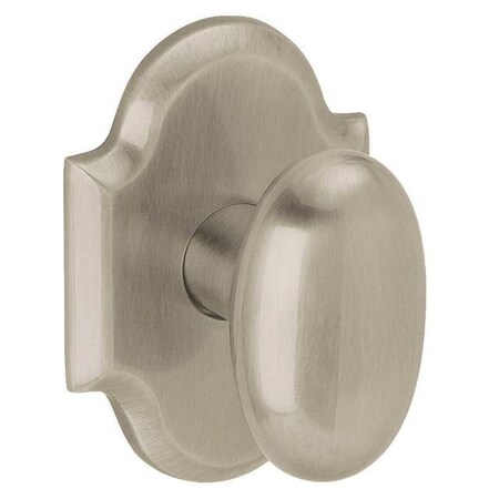 Baldwin 5024.IMR Individual Oval Estate Door Knob without Rosette, Satin Nickel