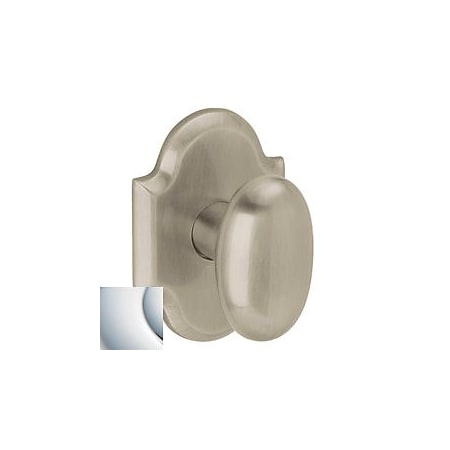 Baldwin 5024.IMR Individual Oval Estate Door Knob without Rosette, Polished Chrome