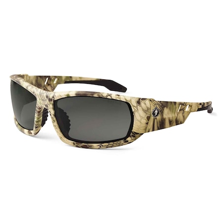 Ergodyne ODIN, Safety Glasses, Uncoated, Smoke Lens, Kryptek Highlander Frame, Full-Frame ODIN-HI